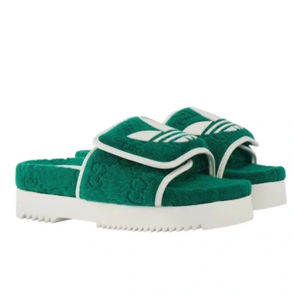 Gucci x Adidas GG Platform Sandals - Picture 9 of 10